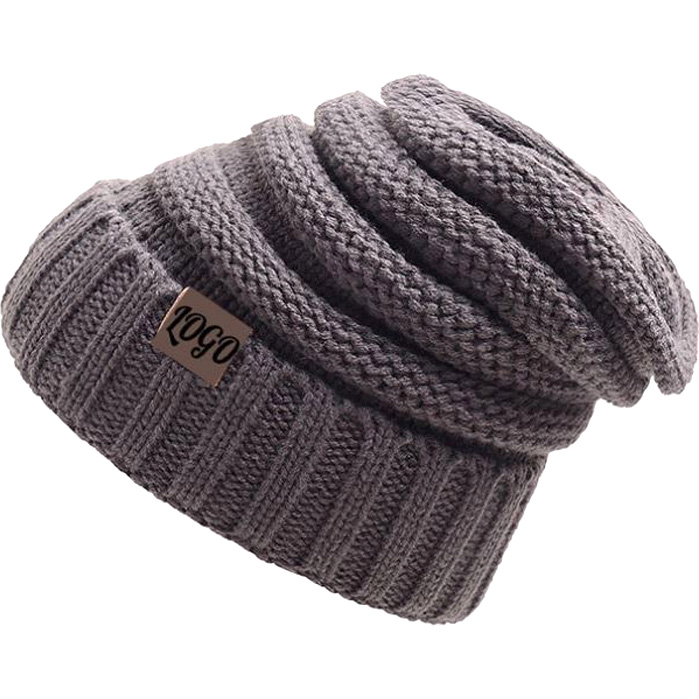 Custom Patch Logo Toque Women Beanies