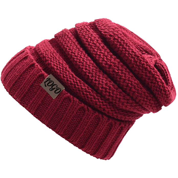 Custom Patch Logo Toque Women Beanies