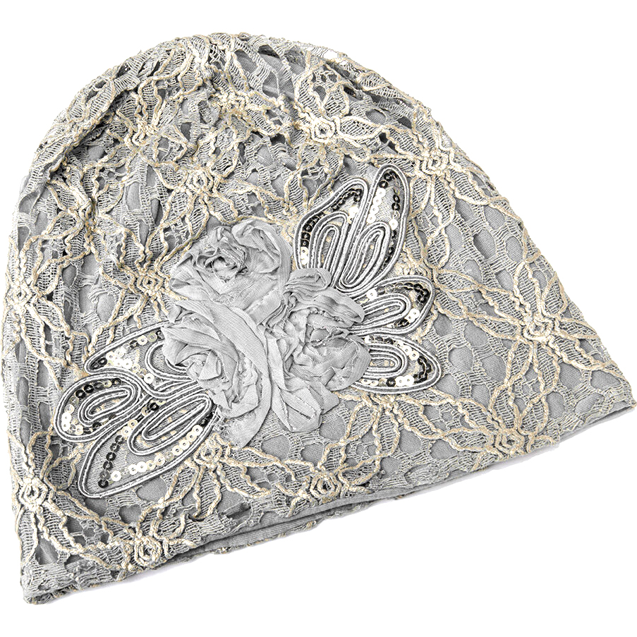 Knitting Cutout Caps Flowers Beanie Embossed