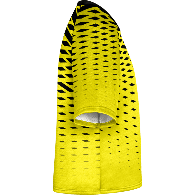 Solid Yellow Black Sublimated Lacrosse Jersey