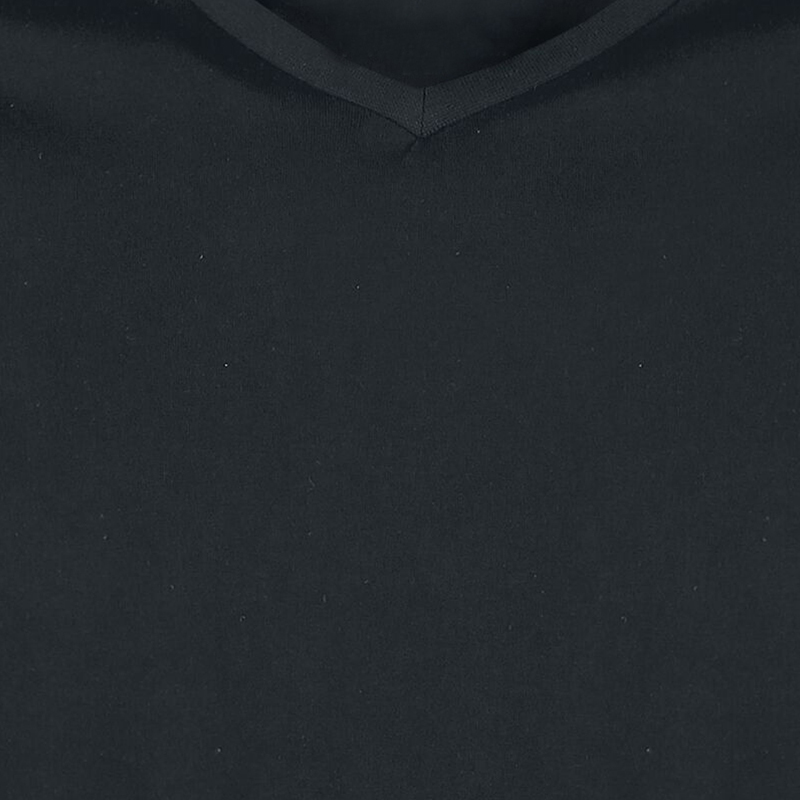 Black V-Neck Full Sleeve T-Shirt