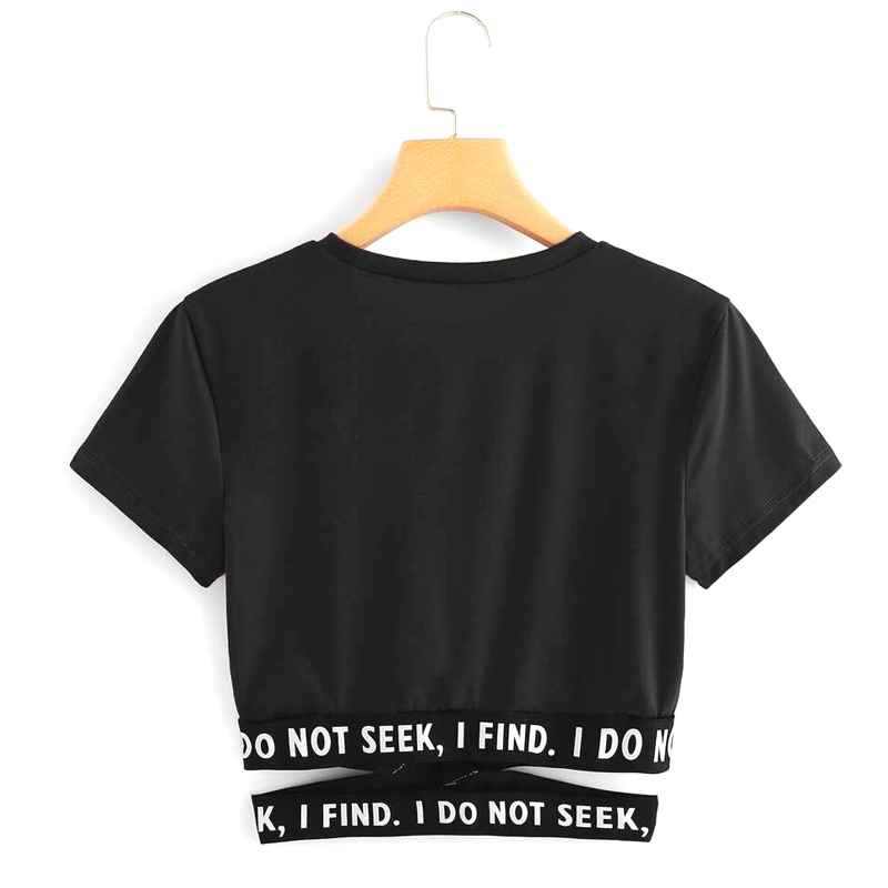 I Dont Seek Ribbed Crop Tee