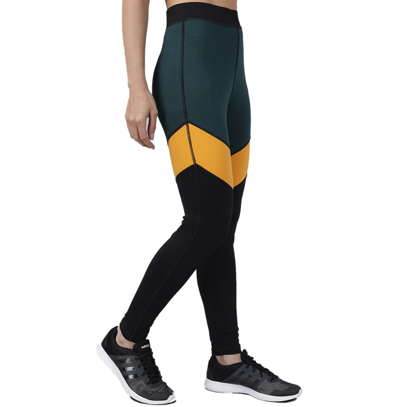 Nlack & Yello Colorblock Yoga Tights